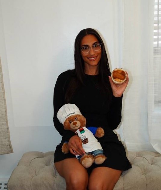 Customer with Zolochi bear